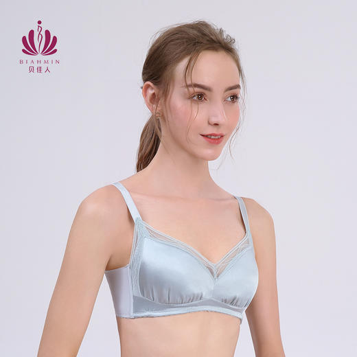 贝佳人文胸新款大码内衣夏季薄款女无钢圈舒适透气胸罩BW952151 商品图1