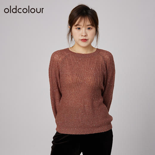 oldcolour2021秋商场同款薄款慵懒风气质洋气套头针织衫N34052483 商品图2