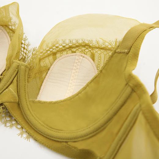 贝佳人甜美亲肤蕾丝文胸3/4杯超薄杯透气舒适精致内衣女BW932054 商品图3