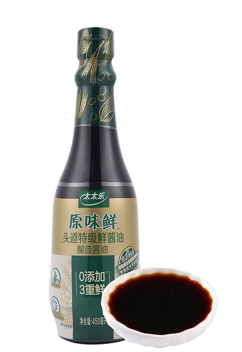 【亚欧超市】太太乐原味鲜头道特级酱油450ml/瓶 商品图0