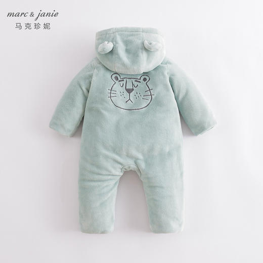 马克珍妮冬装新款 男女宝宝珊瑚绒夹棉连体衣 婴儿外出服221218 商品图2