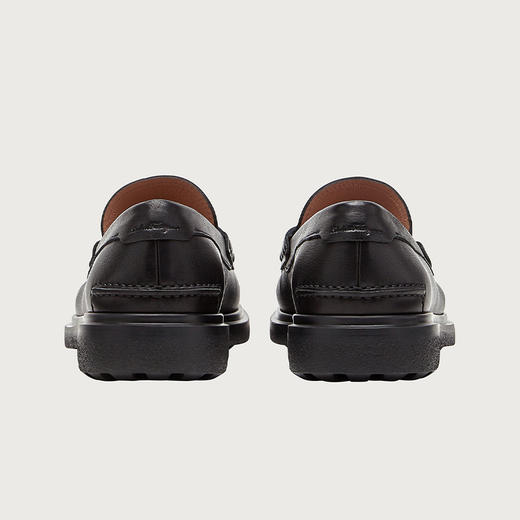 【二】FERRAGAMO 菲拉格慕 男士小牛皮便士乐福鞋 黑色 742243 商品图2