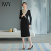 黑色职业连衣裙轻奢感正式场合醋酸西装裙子主持人正装裙Q693 商品缩略图3