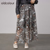 oldcolour2021秋商场同款气质印花高级感显瘦半身裙N34063461 商品缩略图0