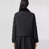 BURBERRY 巴宝莉 女士灯芯绒衣领菱形绗缝短款谷仓夹克棉服 黑色 8055131 A1189 商品缩略图2