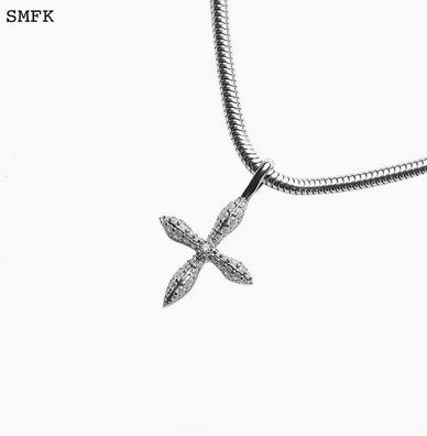 SMFK十字花锁骨链JN010S银白.潮快闪[福利品] 商品图0