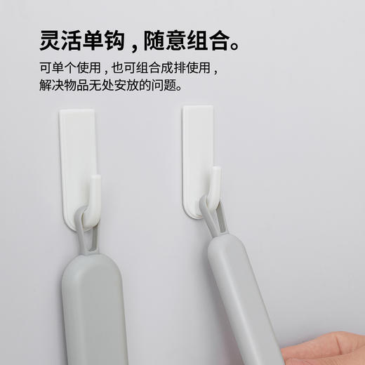 FaSoLa挂钩免打孔浴室无痕粘胶卫生间厨房门后墙壁毛巾粘钩 商品图3