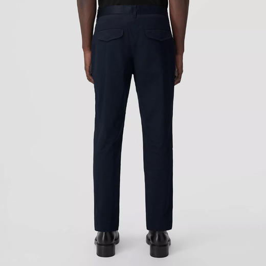 BURBERRY 巴宝莉 男士修身版型 Monogram 专属标识图案弹力棉斜纹棉布休闲裤 藏蓝色 8055174 B1488 商品图2