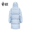 22新品黑冰中长款时尚休闲羽绒服韩版宽松加厚连帽保暖羽绒外套女1251F 商品缩略图2