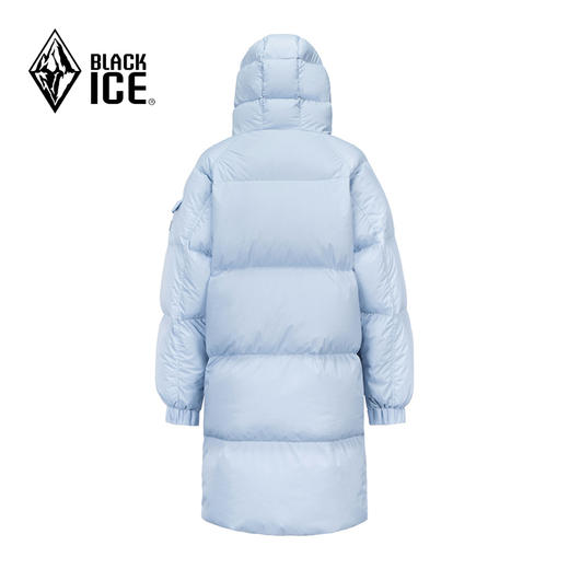 22新品黑冰中长款时尚休闲羽绒服韩版宽松加厚连帽保暖羽绒外套女1251F 商品图2