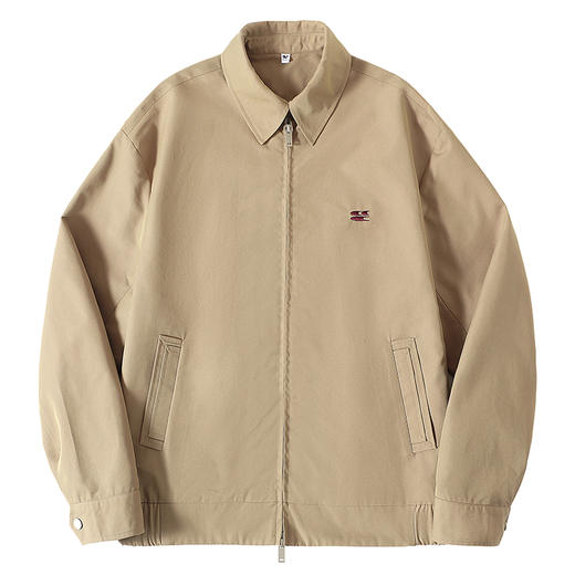 CryingCenter 卡其色上下拉链复古刺绣老爹外套 哭喊中心 商品图5