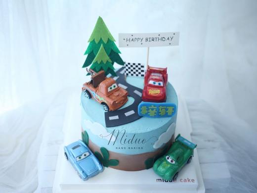 男孩款 麦昆 卡通小汽车 糖牌 翻糖蛋糕 商品图2