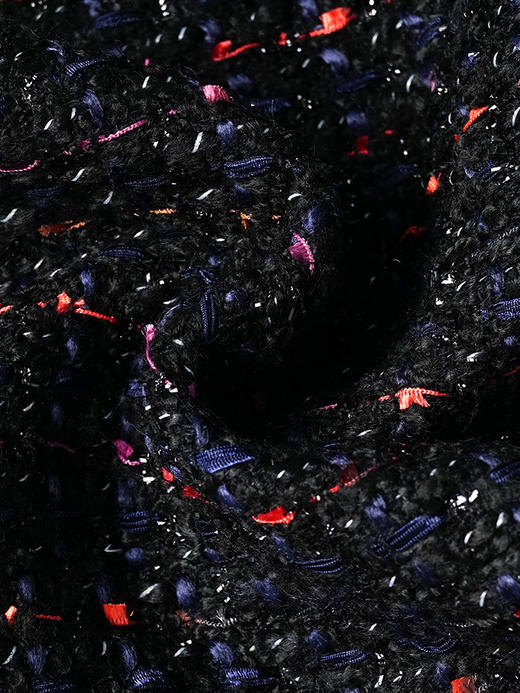 剩S/XL 米思阳2026春季新款时尚优雅多色粗花呢短外套单排扣长袖上衣2964 商品图3