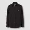 【二】BURBERRY 巴宝莉 男士棉质 Monogram Motif TB专属标识刺绣长袖衬衫 黑色 8057473 A1189 商品缩略图0