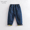 马克珍妮秋冬新款 男童加绒直筒牛仔裤 儿童裤子221899 商品缩略图0