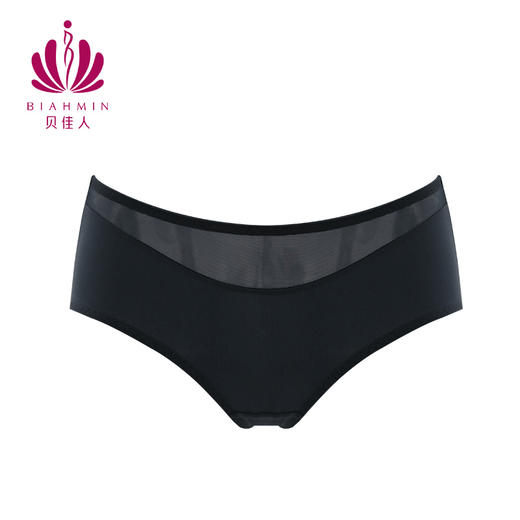 贝佳人22年新款舒适女士内裤蕾丝网纱透气平角裤提臀收腹内裤 商品图1
