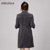 oldcolour2021秋商场同款长袖气质褶皱连衣裙N34103448 商品缩略图3