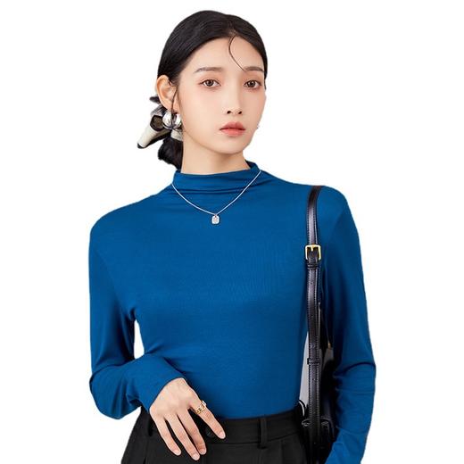 【买一送一！纯色莫代尔打底衫】2023年春秋新款，内搭洋气紧身，百搭长袖t恤上衣女 商品图4
