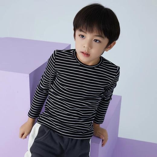 【单品爆款 两件包邮】龙之涵 亲子款德绒条纹打底衫 90-175码 22年新款秋冬保暖神器 舒适百搭  婴幼儿A类标准 抗静电 商品图7