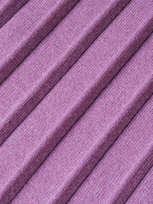 剩XL/S/L/M 米思阳2026春季新款优雅百搭纯色V领针织打底连衣裙百褶中长裙子2452 商品图4