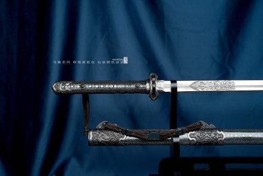 三希堂  乌骓系列  陨铁高雕仙扇唐剑  未开刃 商品图6