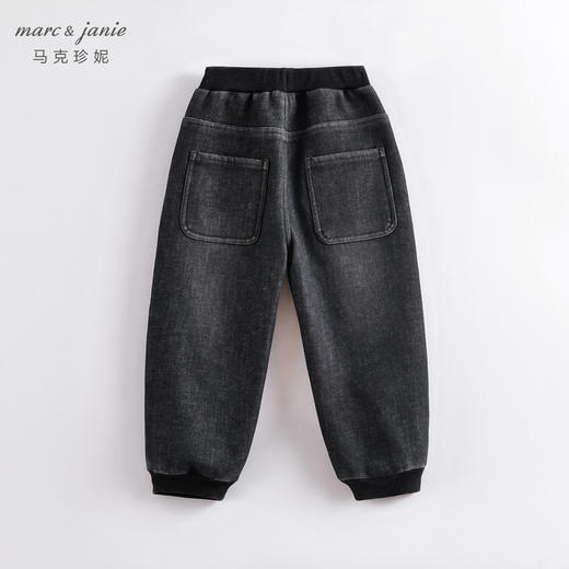 马克珍妮秋冬新款 男童大口袋加绒牛仔裤 儿童裤子221888 商品图2