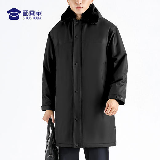 【实付满399送保温杯】【通勤棉大衣】防风防水棉服外套中长款加厚保暖通勤风衣 商品图7