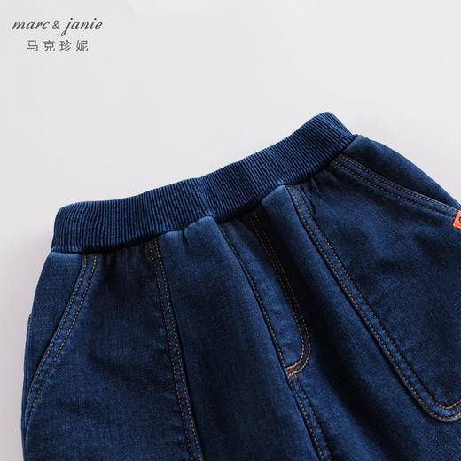 马克珍妮秋冬新款 男童大口袋加绒牛仔裤 儿童裤子221888 商品图3