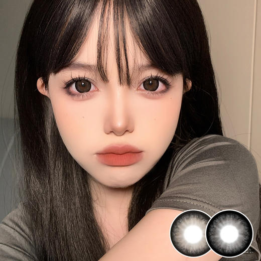 PFGIRL /  奶栗熊/可可熊 /  年抛美瞳 /  2片入 /  14.5mm /  明显扩瞳粗边提神素颜款 商品图1