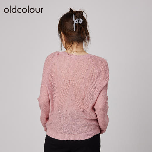 oldcolour2021秋商场同款薄款慵懒风气质洋气套头针织衫N34052483 商品图3