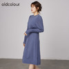 oldcolour2021秋商场同款休闲气质收腰显瘦长袖连衣裙N34106431 商品缩略图3