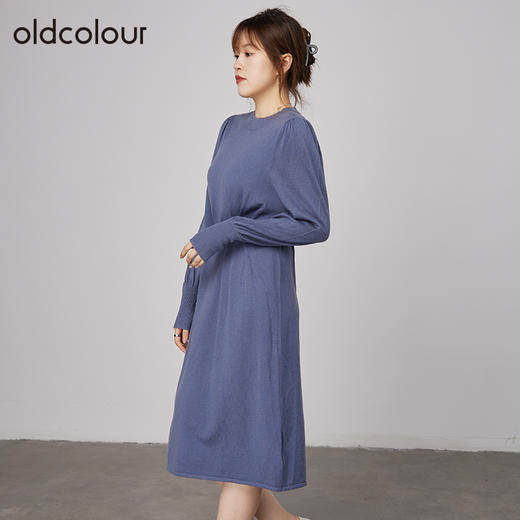 oldcolour2021秋商场同款休闲气质收腰显瘦长袖连衣裙N34106431 商品图3