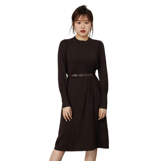 oldcolour2021秋商场同款休闲气质收腰显瘦长袖连衣裙N34106431 商品图4