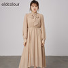 oldcolour2021秋商场同款设计感小众法式洋气雪纺连衣裙N34103457 商品缩略图1