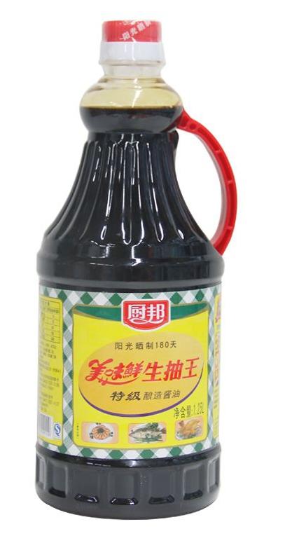 【亚欧超市】厨帮美味鲜生抽王1.25L/瓶 商品图0