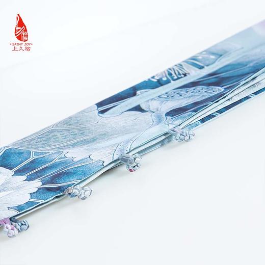 SAINTJOY/上久楷女式真丝披肩 合乐连年·灰绿色 PJS20002 商品图11