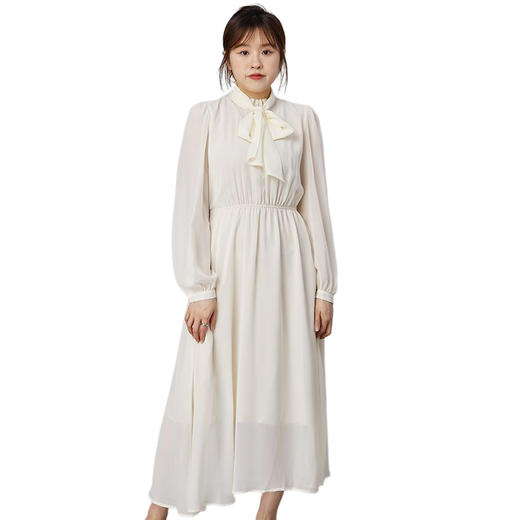 oldcolour2021秋商场同款设计感小众法式洋气雪纺连衣裙N34103457 商品图4