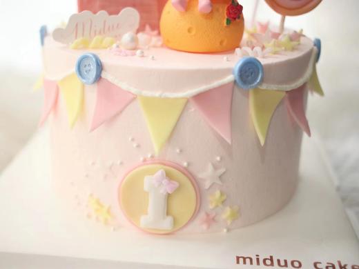 女孩款 摘星星的女孩 粉色 童真 少女心 周岁蛋糕 商品图2