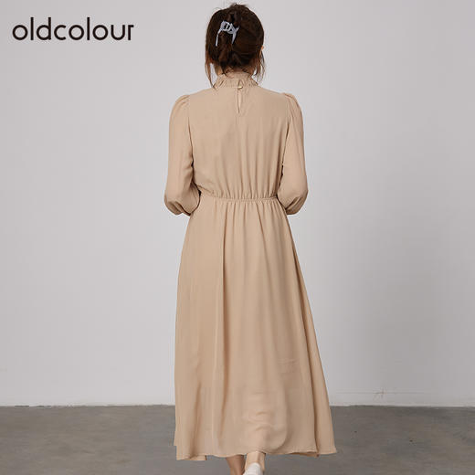 oldcolour2021秋商场同款设计感小众法式洋气雪纺连衣裙N34103457 商品图3
