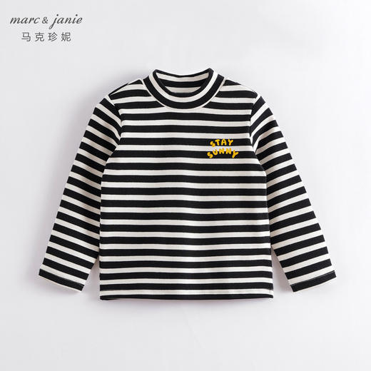 马克珍妮秋冬新款 女童弹力棉半高领百搭打底衫221833 商品图2
