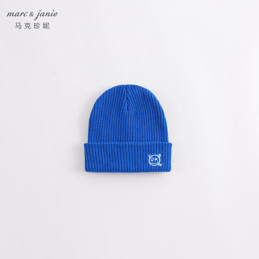马克珍妮冬装新款 男女童时尚绣花针织帽圆顶帽 儿童帽子221838 商品图4