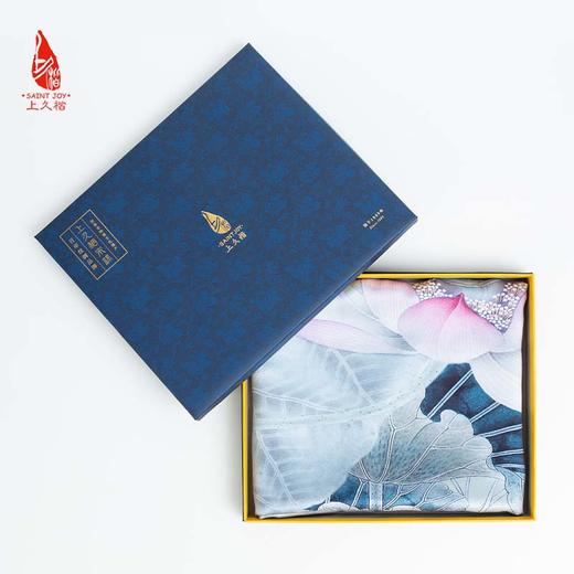 SAINTJOY/上久楷女式真丝披肩 合乐连年·灰绿色 PJS20002 商品图12