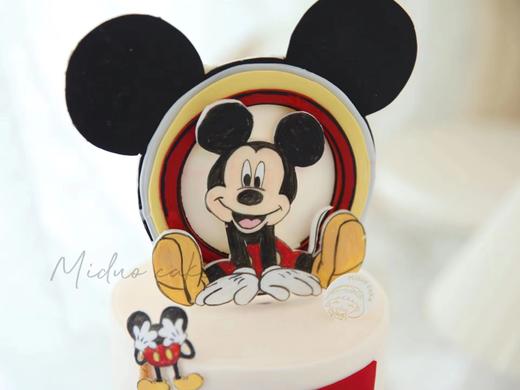 卡通主题款 Disney迪士尼米奇米妮 复古 可爱 周岁 男孩女孩造型蛋糕 商品图1