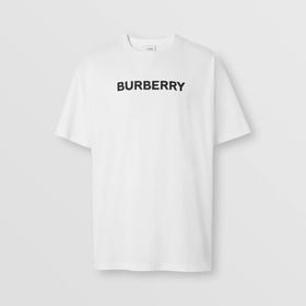 【一】BURBERRY 巴宝莉 男士棉质字母徽标印花宽松圆领短袖T恤 白色 8055309 A1464
