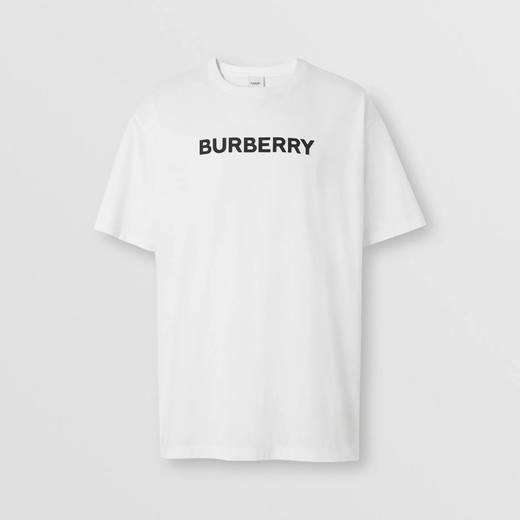 【二】BURBERRY 巴宝莉 男士棉质字母徽标印花宽松圆领短袖T恤 白色 8055309 A1464 商品图0