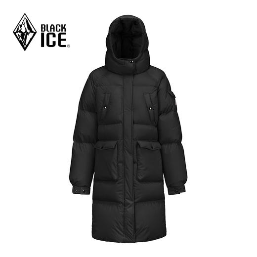22新品黑冰中长款时尚休闲羽绒服韩版宽松加厚连帽保暖羽绒外套女1251F 商品图3