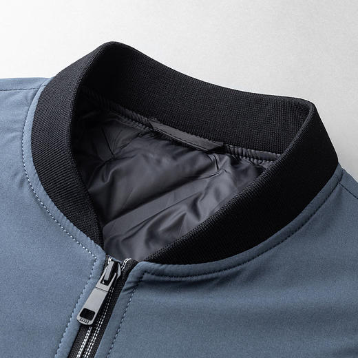 【90白鸭绒】罗蒙羽绒服男士短款棒球领纯色夹克羽绒外套冬 商品图5