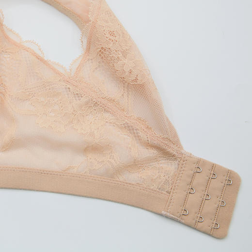 贝佳人新品透气蕾丝网纱背心围内衣全罩薄模杯调整文胸BW322002 商品图4