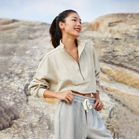 【纯棉厚针织】-高腰廓形下摆随心裁卫衣