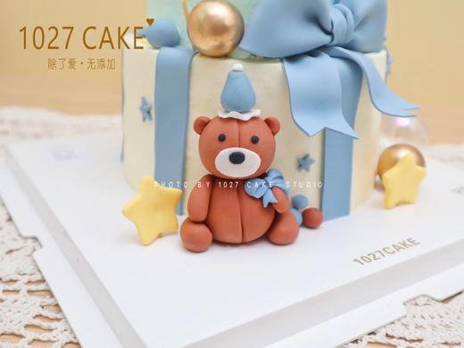 1027CAKE | 双层 翻糖玩偶装饰蛋糕 纯手工 泰迪熊主题 周岁蛋糕 商品图5